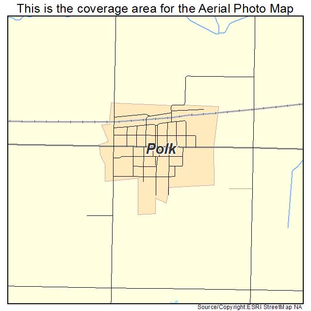 Polk, NE location map 