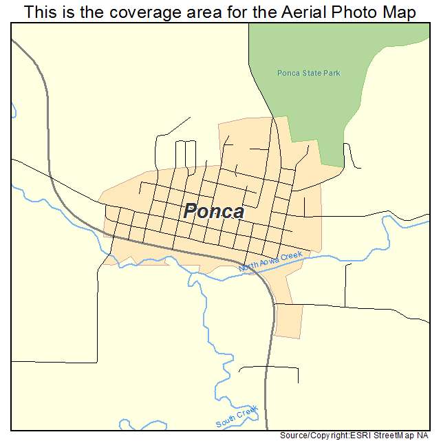Ponca, NE location map 