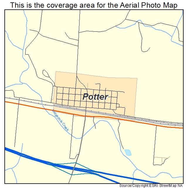 Potter, NE location map 