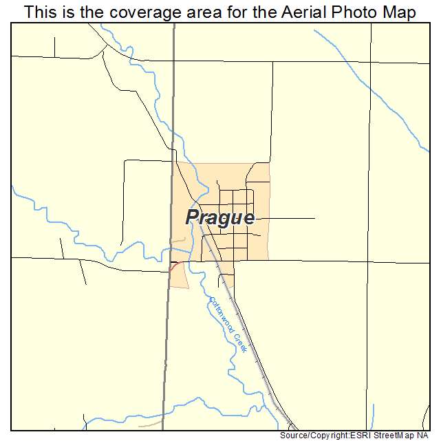 Prague, NE location map 