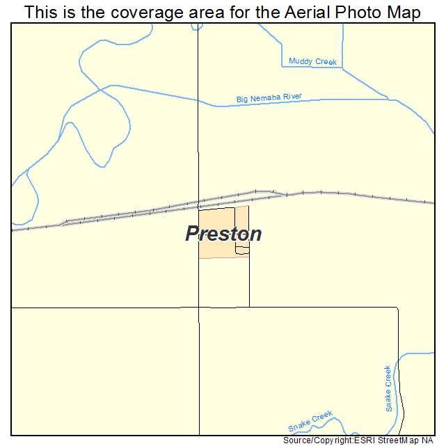 Preston, NE location map 