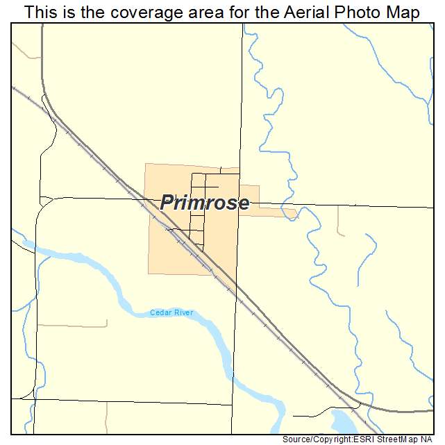 Primrose, NE location map 