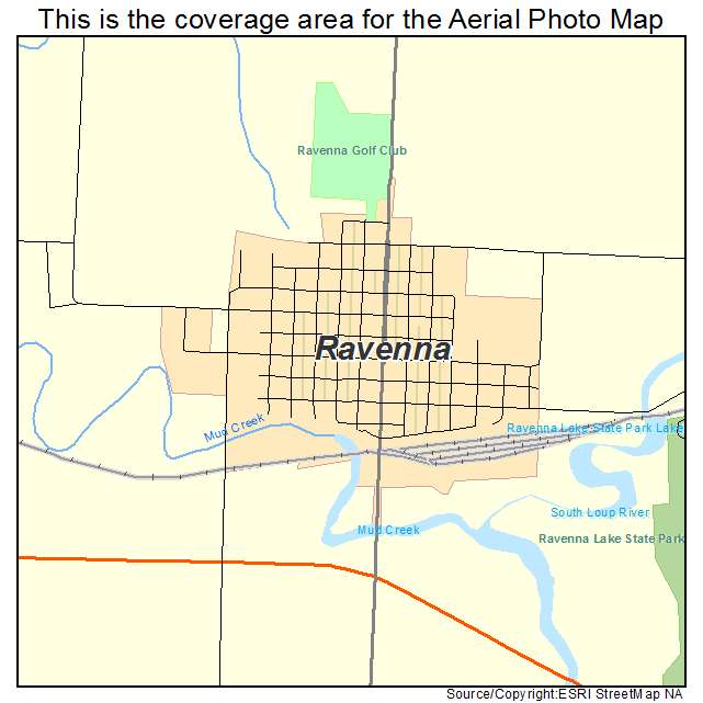 Ravenna, NE location map 