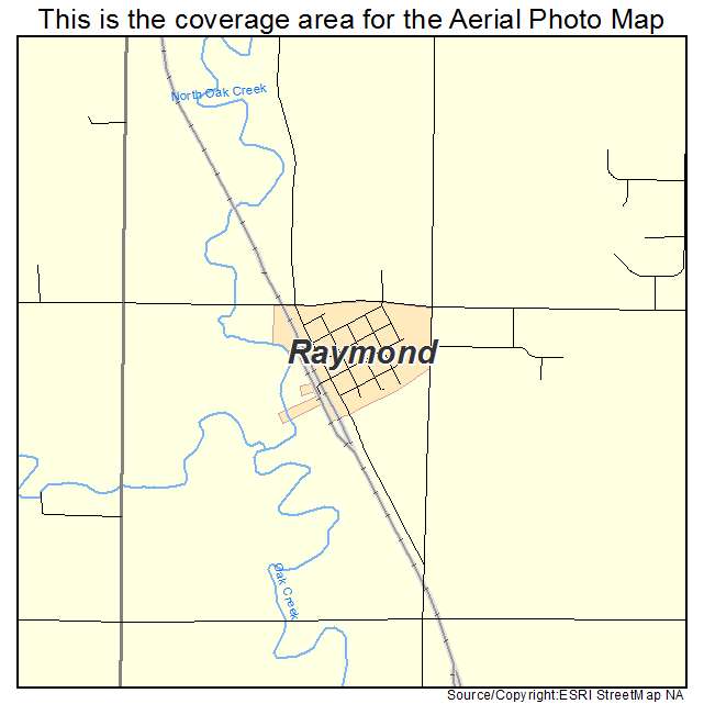 Raymond, NE location map 