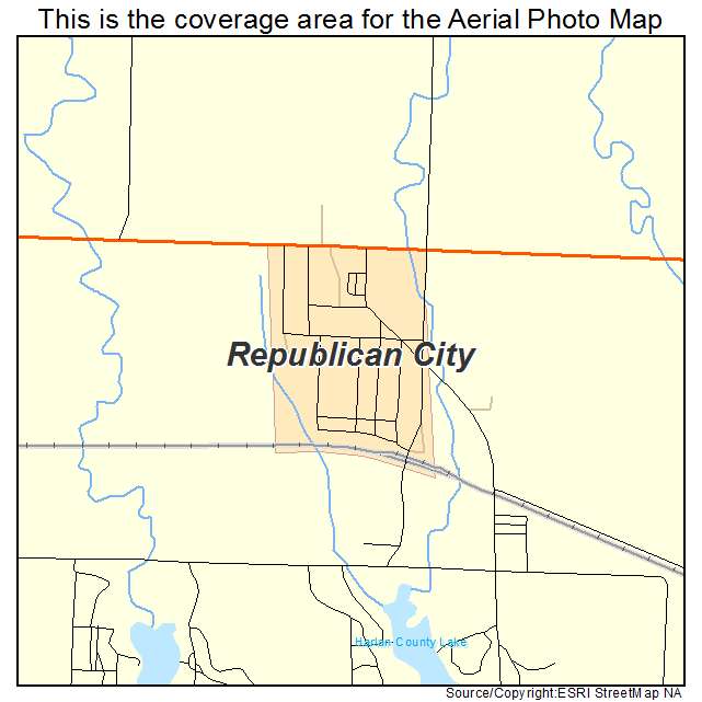 Republican City, NE location map 
