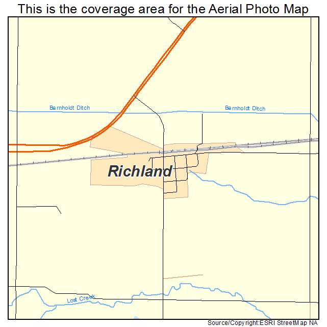 Richland, NE location map 