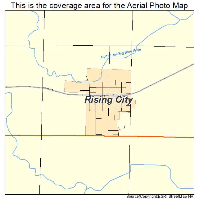 Rising City, NE location map 