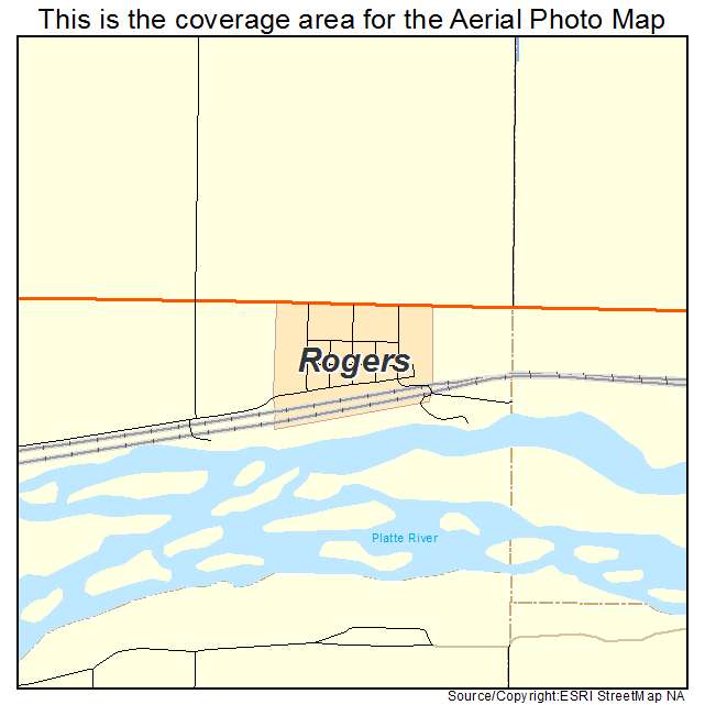 Rogers, NE location map 