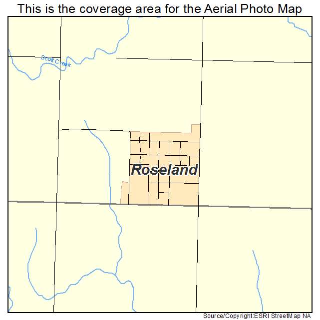 Roseland, NE location map 