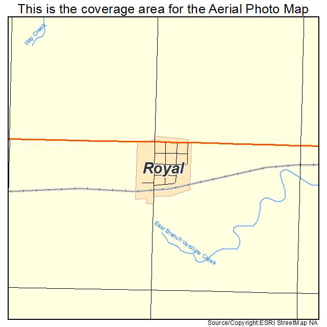 Royal, NE location map 