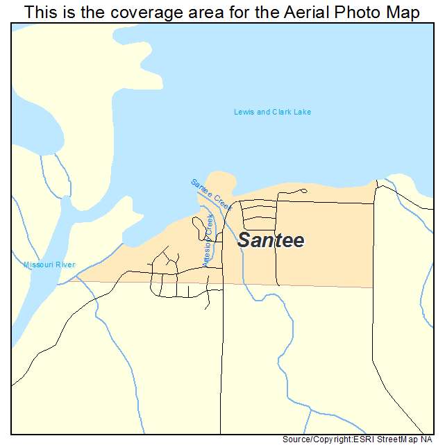 Santee, NE location map 