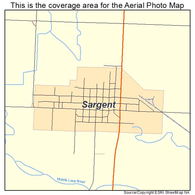 Sargent, NE location map 