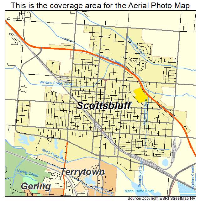 Scottsbluff, NE location map 