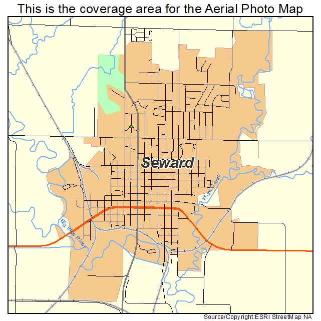 Seward, NE location map 