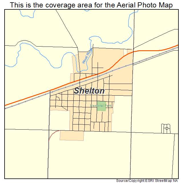 Shelton, NE location map 