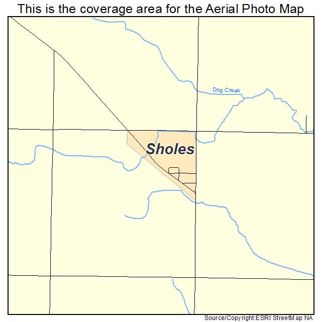 Sholes, NE location map 