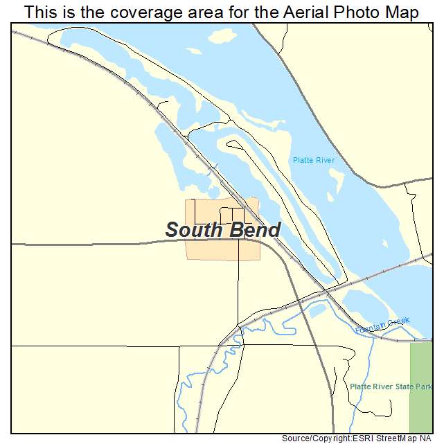 South Bend, NE location map 