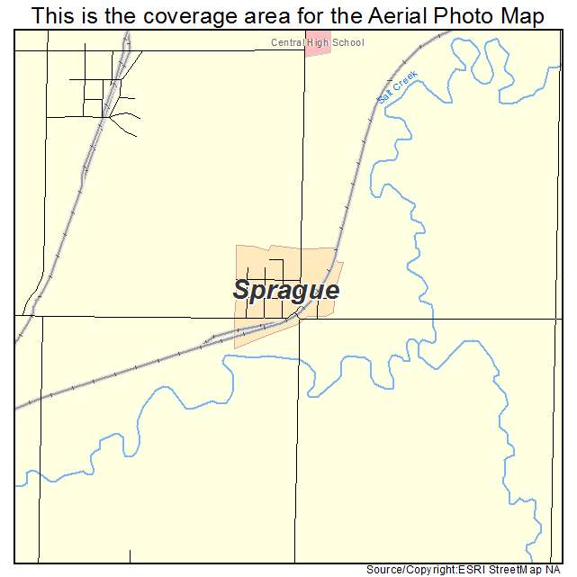 Sprague, NE location map 