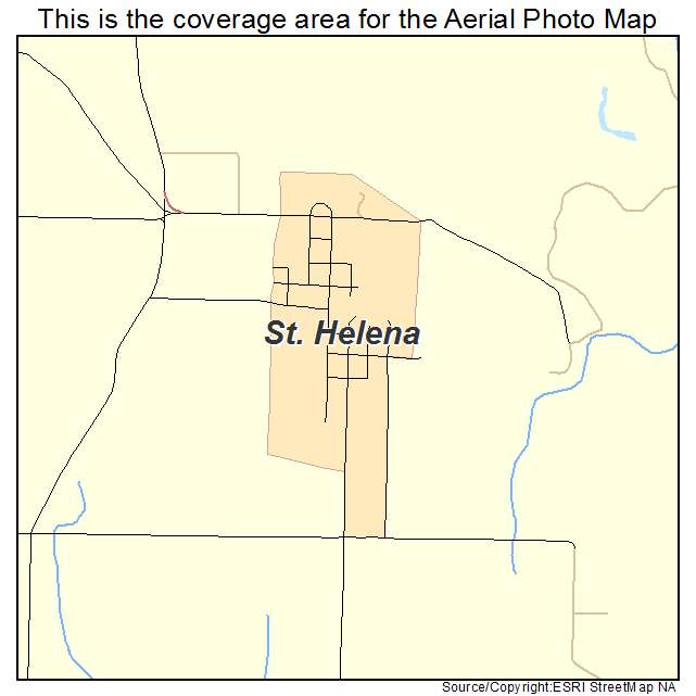 St Helena, NE location map 