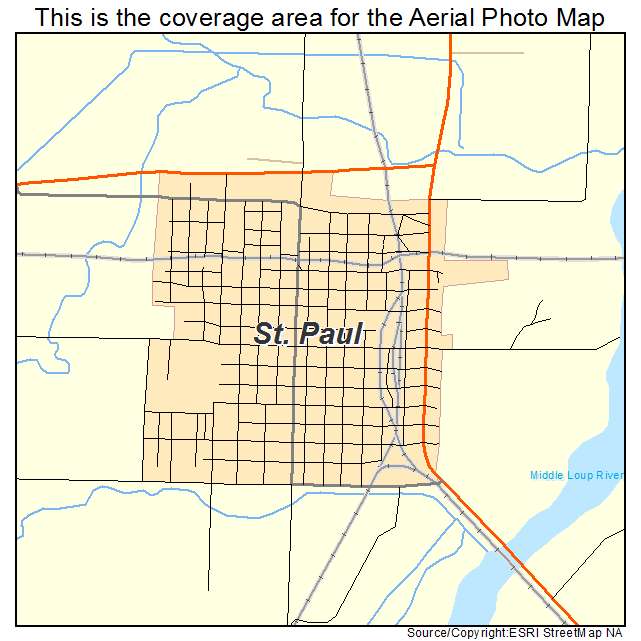 St Paul, NE location map 
