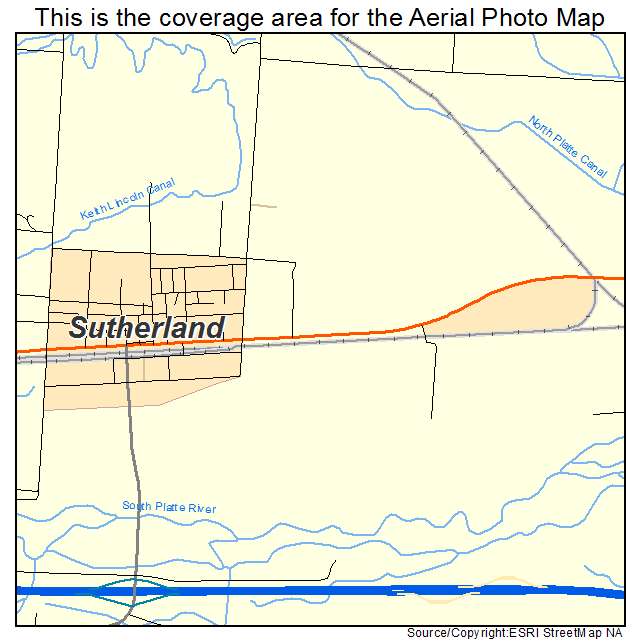 Sutherland, NE location map 