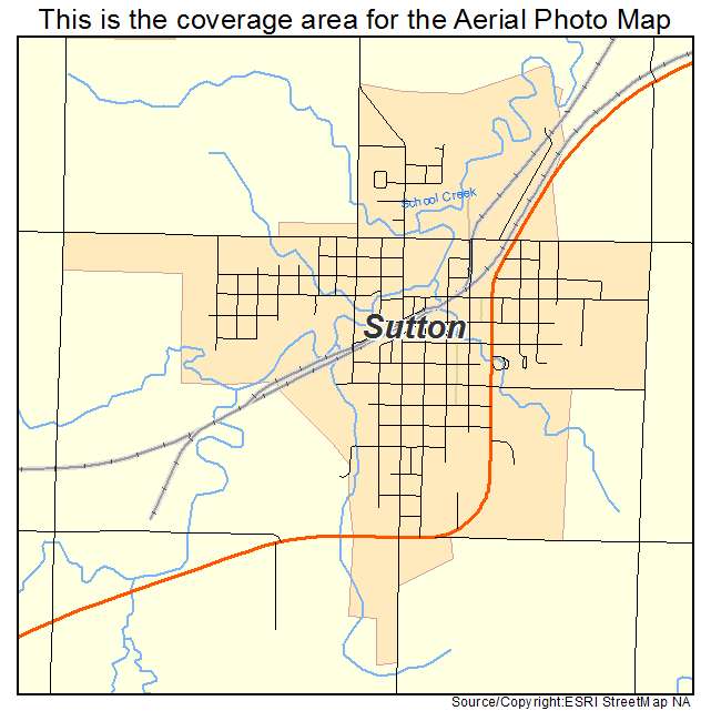 Sutton, NE location map 