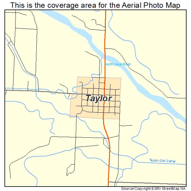 Taylor, NE location map 