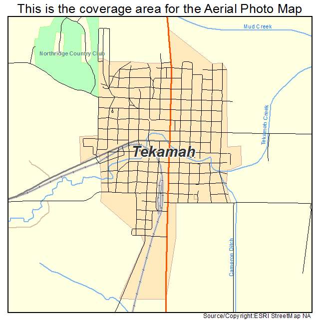 Tekamah, NE location map 