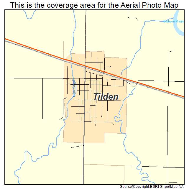 Tilden, NE location map 