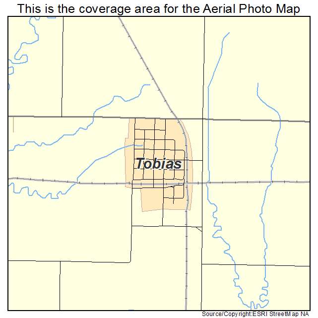 Tobias, NE location map 