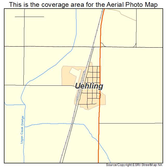 Uehling, NE location map 