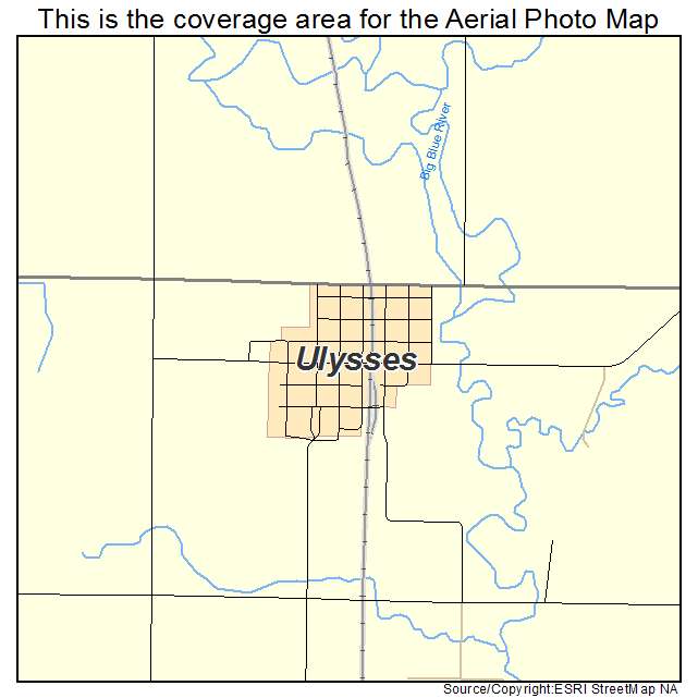 Ulysses, NE location map 