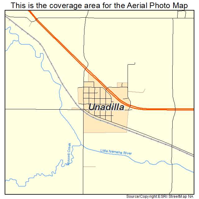 Unadilla, NE location map 