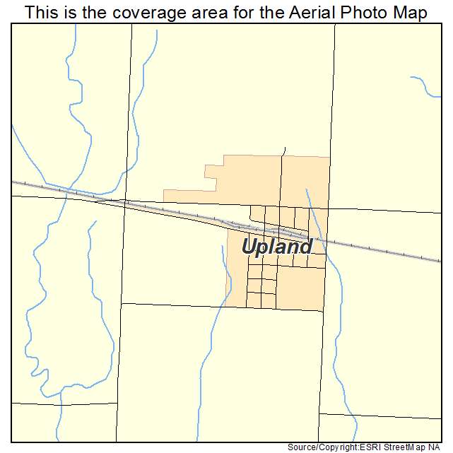 Upland, NE location map 