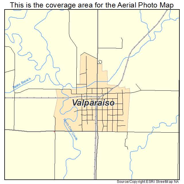 Valparaiso, NE location map 