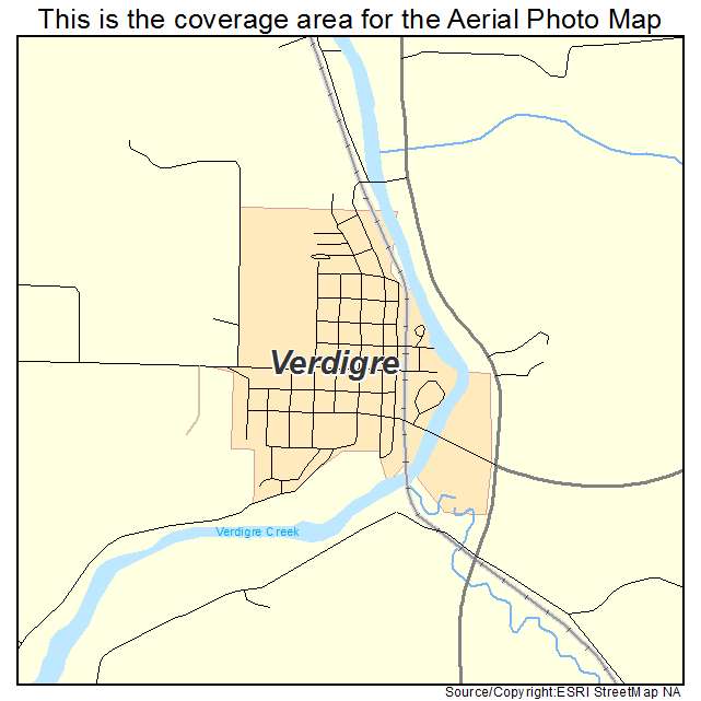 Verdigre, NE location map 