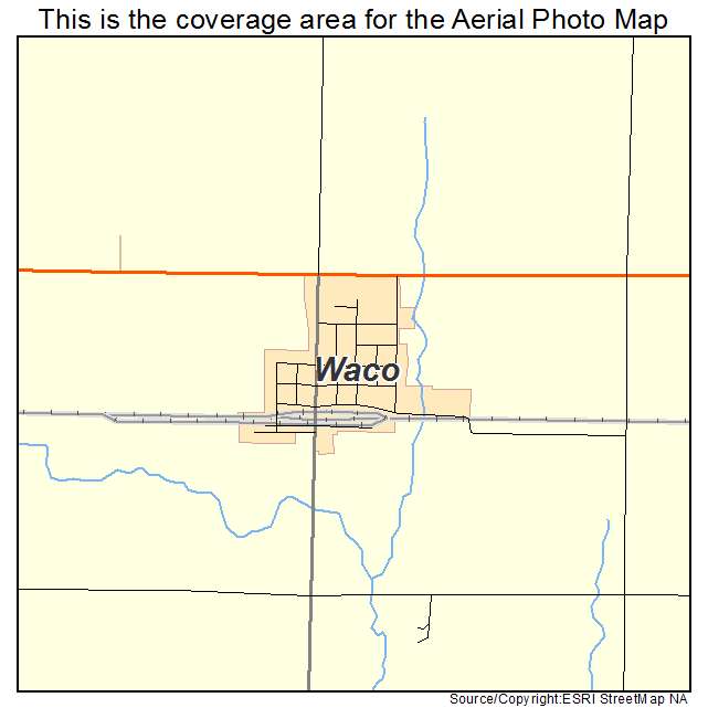 Waco, NE location map 