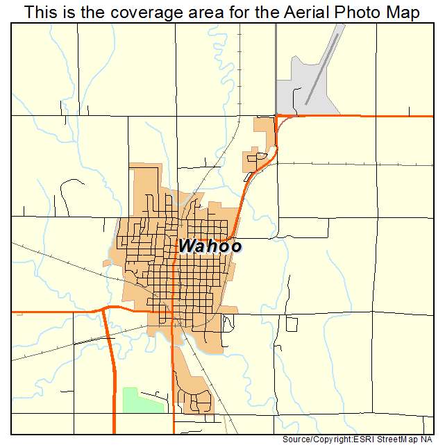 Wahoo, NE location map 