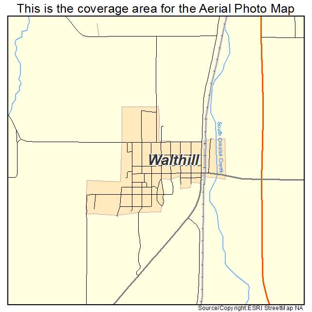 Walthill, NE location map 