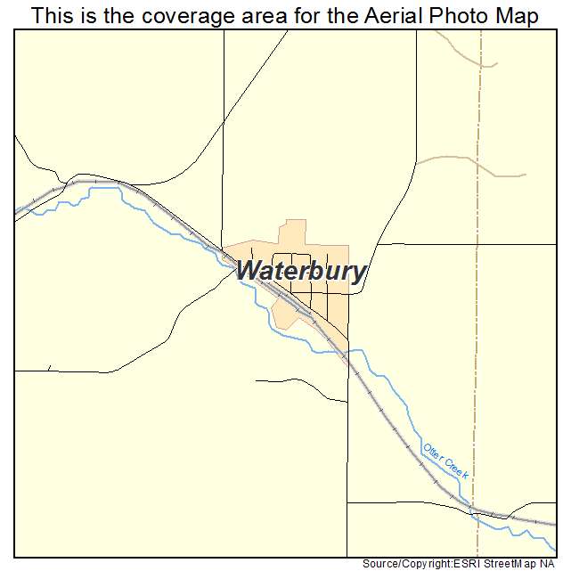 Waterbury, NE location map 