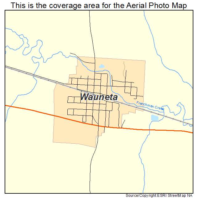 Wauneta, NE location map 