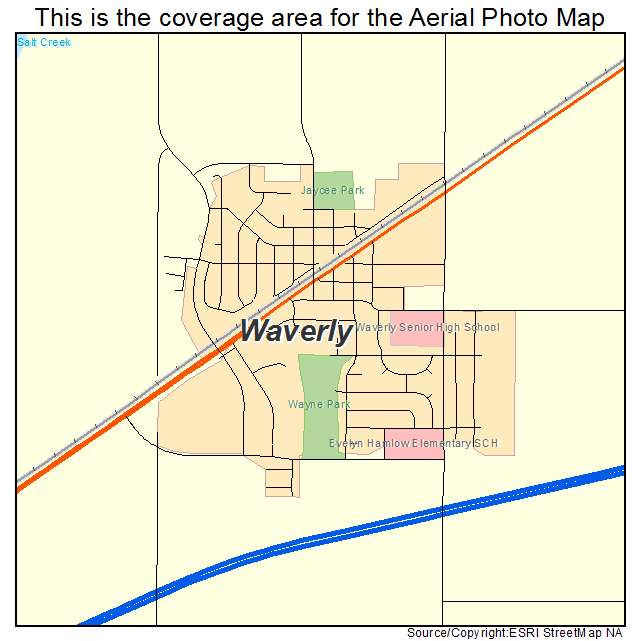 Waverly, NE location map 