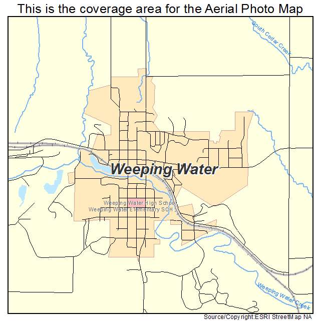 Weeping Water, NE location map 