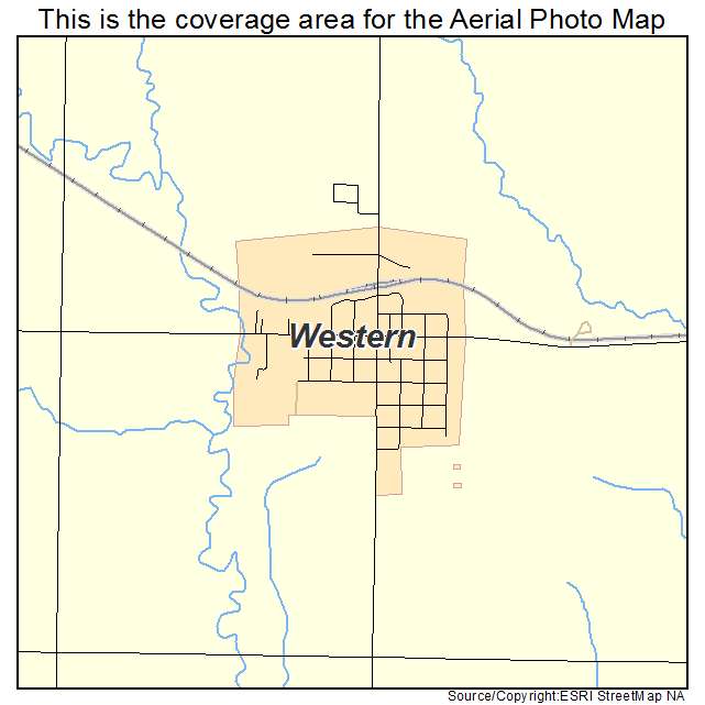 Western, NE location map 