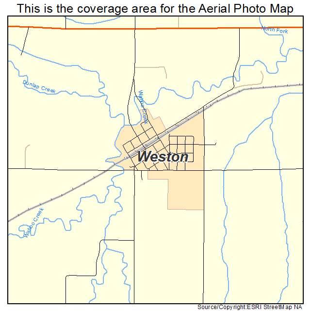 Weston, NE location map 