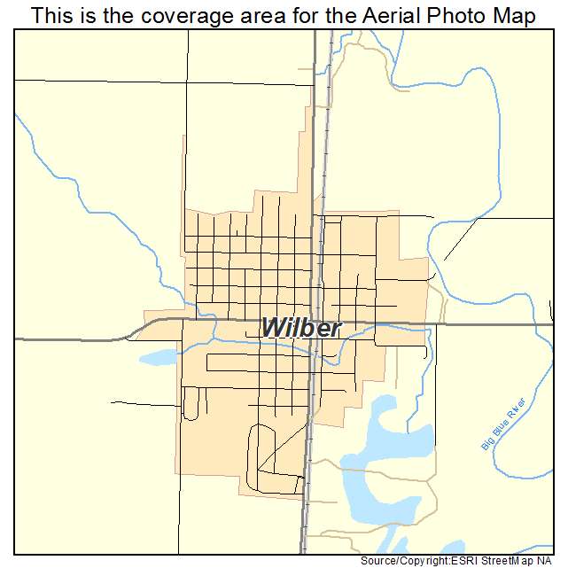 Wilber, NE location map 