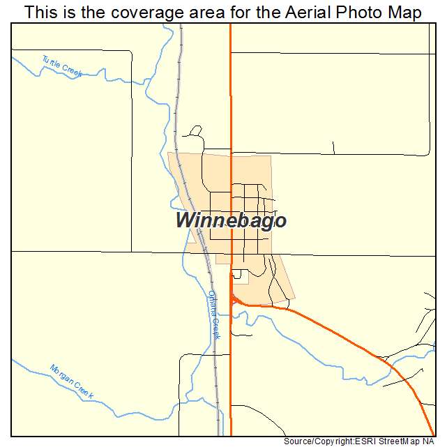 Winnebago, NE location map 