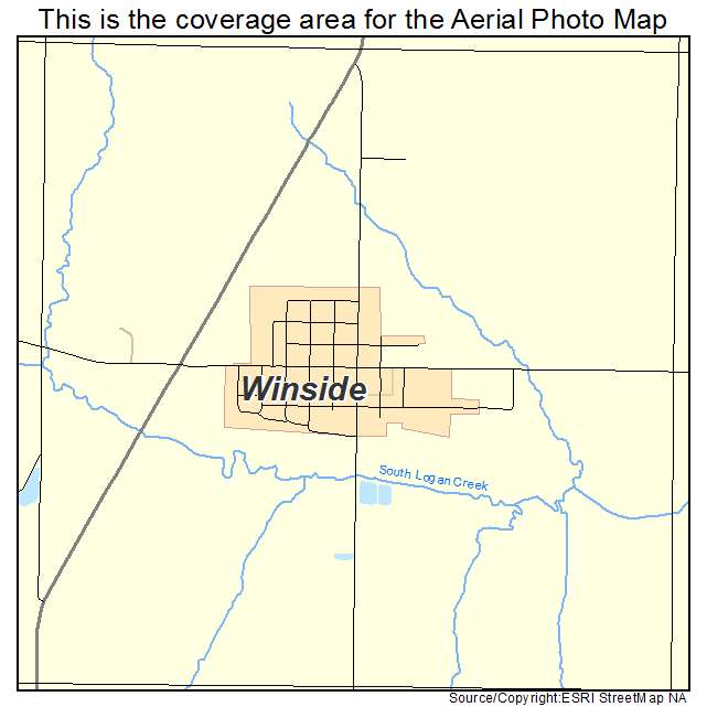 Winside, NE location map 