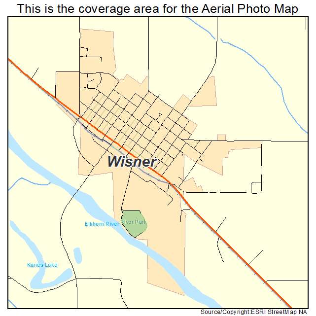 Wisner, NE location map 