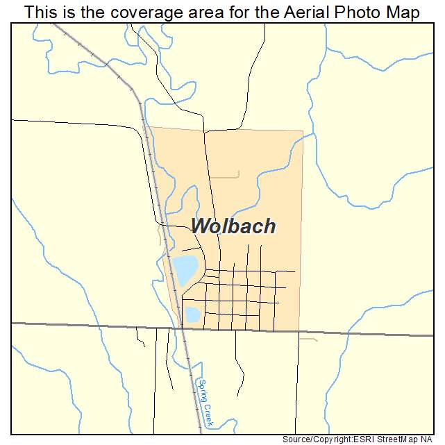 Wolbach, NE location map 